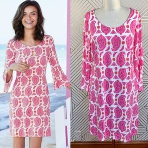 Boden Dresses & Skirts - Boden Miriam Jersey Tunic Dress Pink White Paisley